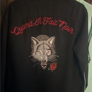 G-Eazy Jacket when it’s dark out (2017 tour) Wolf Embroidered Button Up Jacket